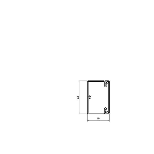 WDKH-40060RW Wall trunking system halogen-free 40x60x2000 image 2