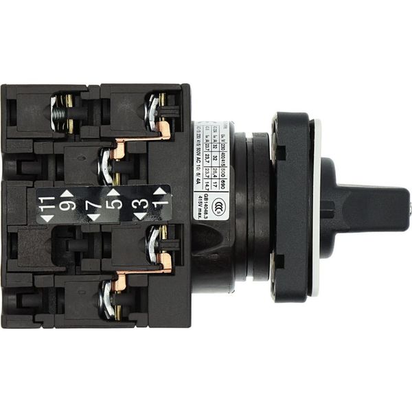 Reversing switches, T3, 32 A, flush mounting, 3 contact unit(s), Contacts: 5, 60 °, maintained, With 0 (Off) position, 1-0-2, Design number 8401 image 18