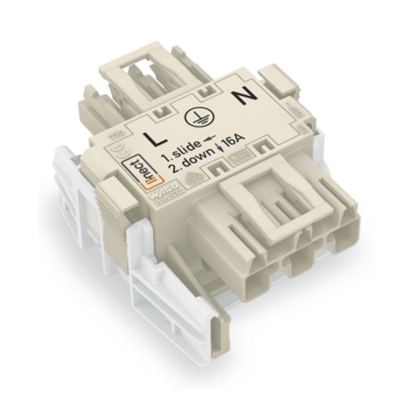 Linect® T-connector 3-pole Cod. A white image 3