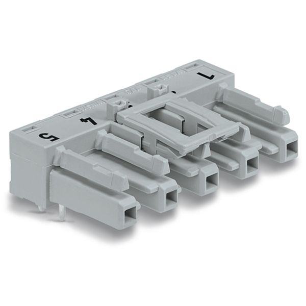 Socket for PCBs angled 5-pole gray image 6