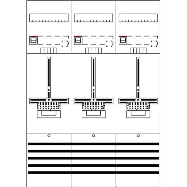 DF37Q3 Meter panel, Field width: 3, Rows: 0, 1050 mm x 750 mm x 160 mm, IP2XC image 49