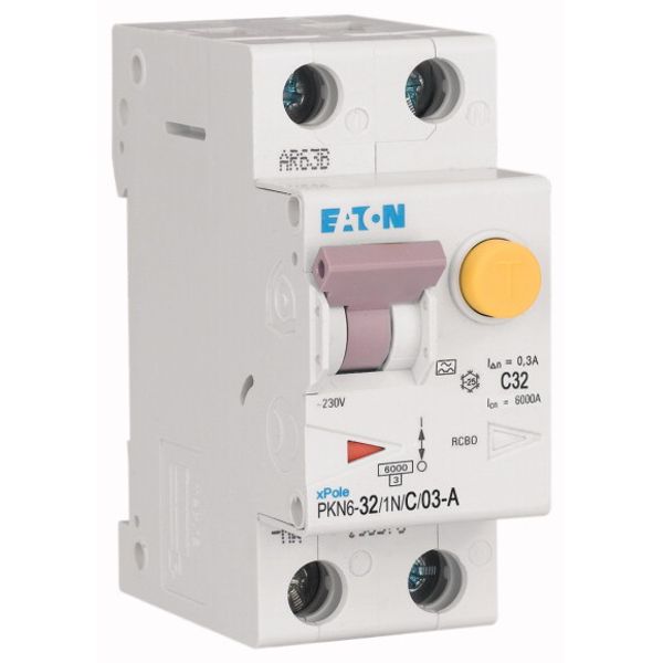 RCD/MCB combination, 32 A, 300 mA, MCB trip characteristic: C, 1p+N, RCD trip characteristic: A image 3