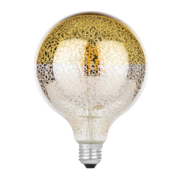 LED Bulb E27 8W GLOBE G125 GOLD SILVER image 1