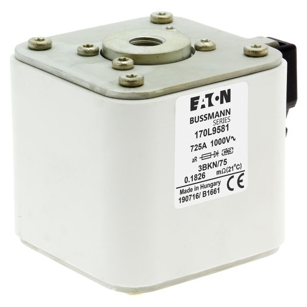 Fuse-link, high speed, 725 A, AC 1000 V, Size 3, 76 x 92 x 75 mm, aR, IEC, single indicator image 18