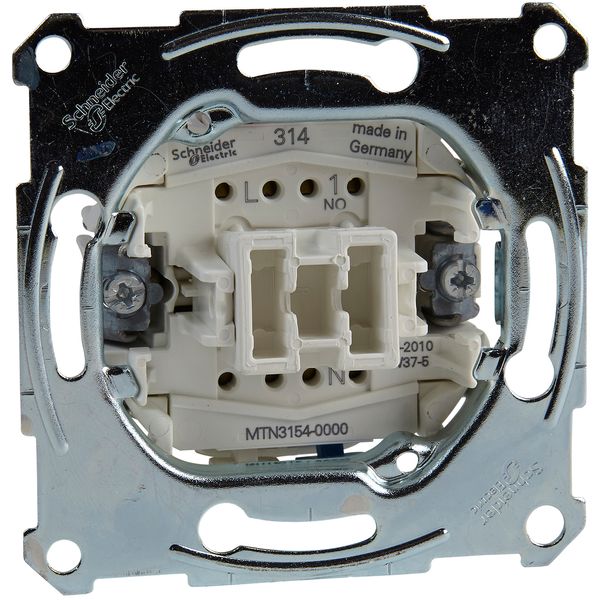 Push-button insrt make contact 1 pole, flush-mntd, 10 A, AC 250 V, screwl. term. image 1