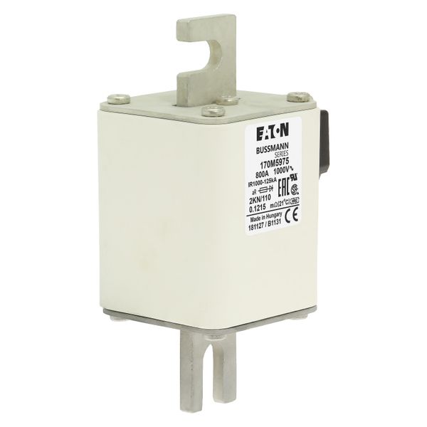 Fuse-link, high speed, 800 A, AC 1000 V, DIN 2, 59 x 77 x 138 mm, aR, DIN, IEC, single indicator image 18