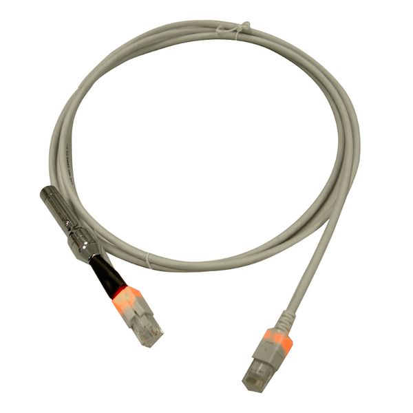 LED Patchcord RJ45 unshielded, Cat.6, LS0H, Grey, 5.0m image 1