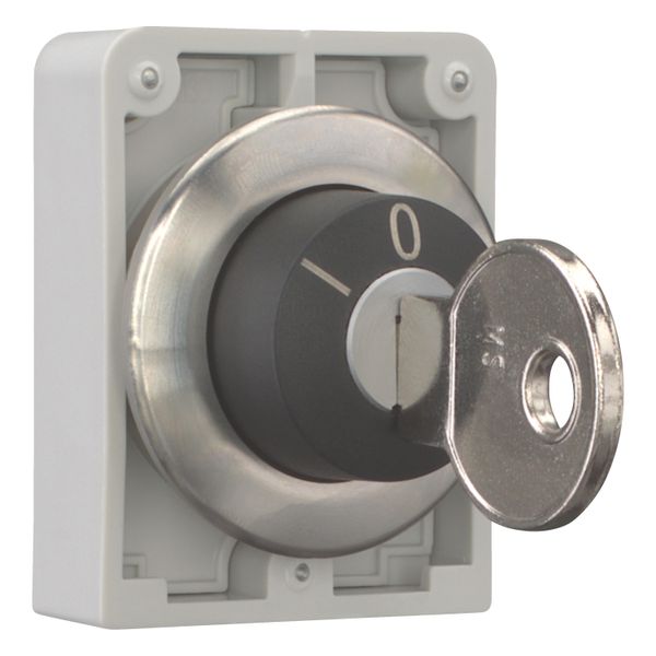 Key-operated actuator, Flat Front, maintained, 3 positions, Key withdrawable: I, 0, II, Bezel: stainless steel image 11