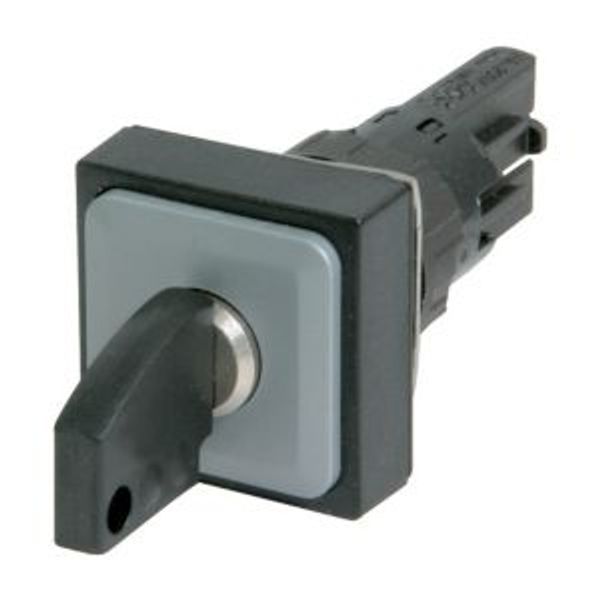 Key-operated actuator, 3 positions, black, momentary image 2