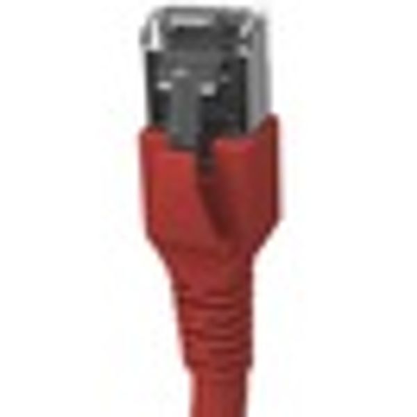 Patchcord RJ45 shielded Cat.6a 10GB, LS0H, red,     0.5m image 6