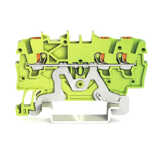 3-conductor ground terminal block with push-button 1 mm² green-yellow image 1