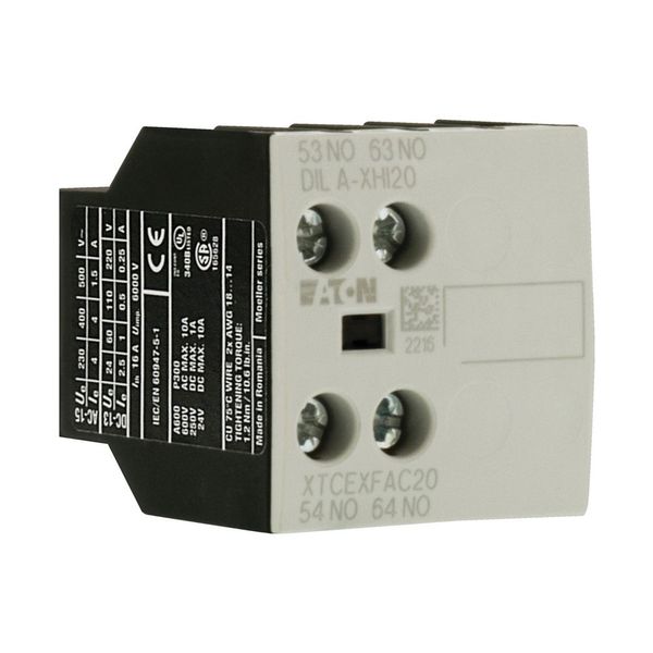 Auxiliary contact module, 2 pole, Ith= 16 A, 2 N/O, Front fixing, Screw terminals, DILA, DILM7 - DILM38 image 19