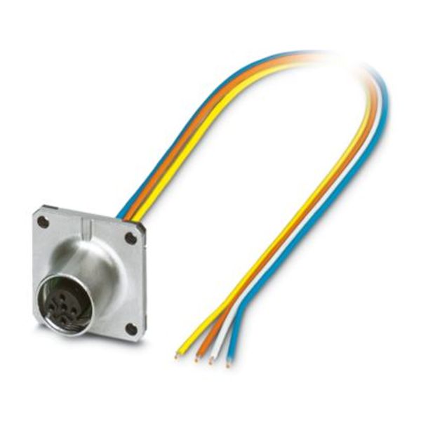 SACC-SQ-M12FSD-4CON-25F/0,5X - Device connector front mounting image 1