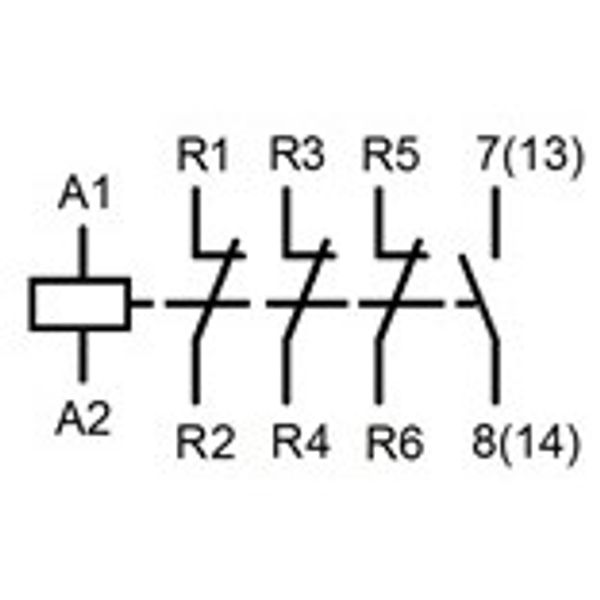 Modular contactor 25A, 1 NO + 3 NC, 24VACDC, 2MW image 3