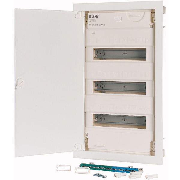 Hollow wall compact distribution board, 3-rows, super-slim sheet steel door image 9