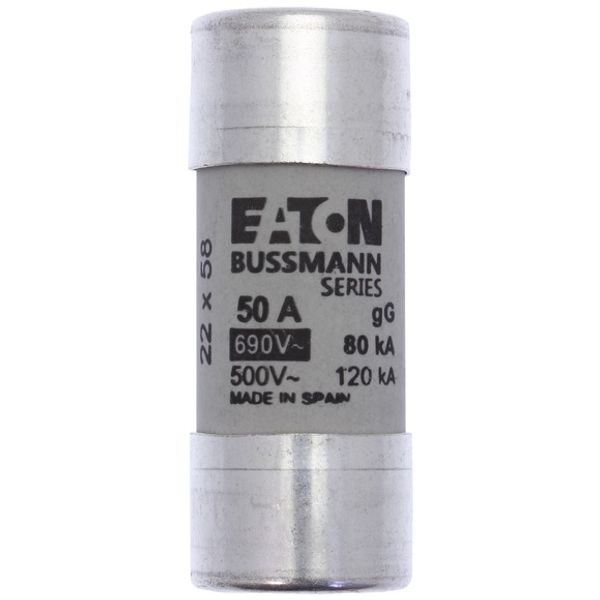 Fuse-link, LV, 50 A, AC 690 V, 22 x 58 mm, gL/gG, IEC image 2