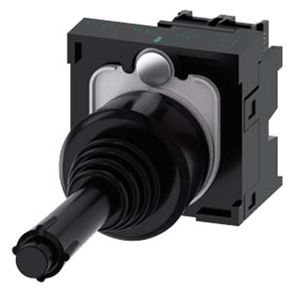 Coordinate switch, 22 mm, round, plastic, black, 2 switch positions, vertical, momentary contact type,  3SU1100-7BD10-1NA0-Z X90 image 1