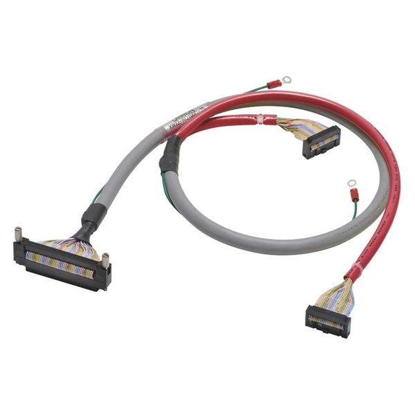 I/O connection cable, with shield connection, FCN40 to 2 x MIL20, 1 m image 2