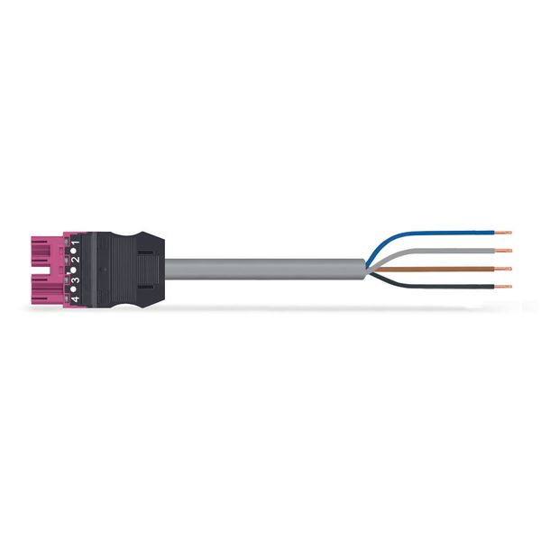 pre-assembled connecting cable;Eca;Plug/open-ended;pink image 2