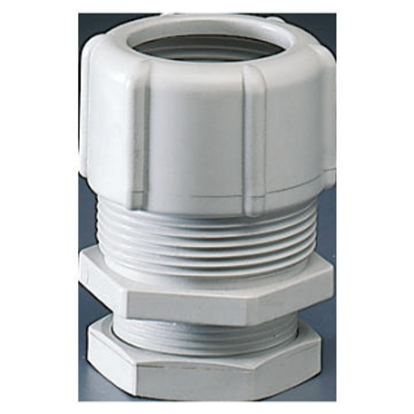 SHOCKPROOF POLYMER CONDUIT/BOX COUPLING - HOLE Ø 48MM - FOR EXTERNAL CONDUITS 40MM - GREY RAL7035 - IP66 image 1