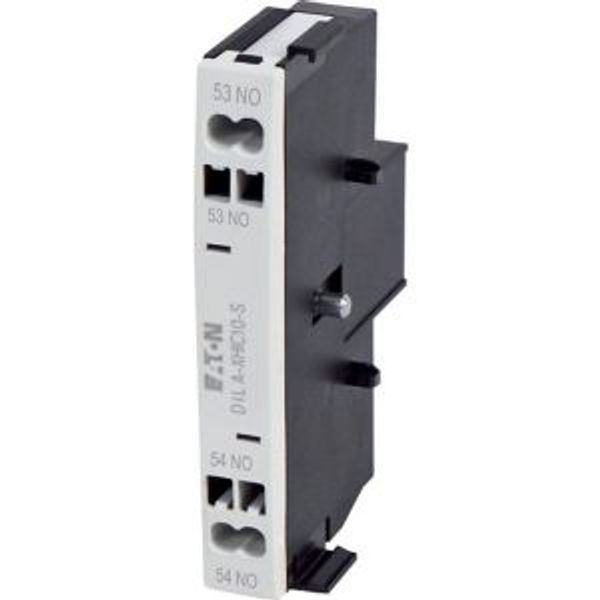 Auxiliary contact module, 1 pole, Ith= 16 A, 1 N/O, Side mounted, Spring-loaded terminals, DILA, DILM7 - DILM15 image 7