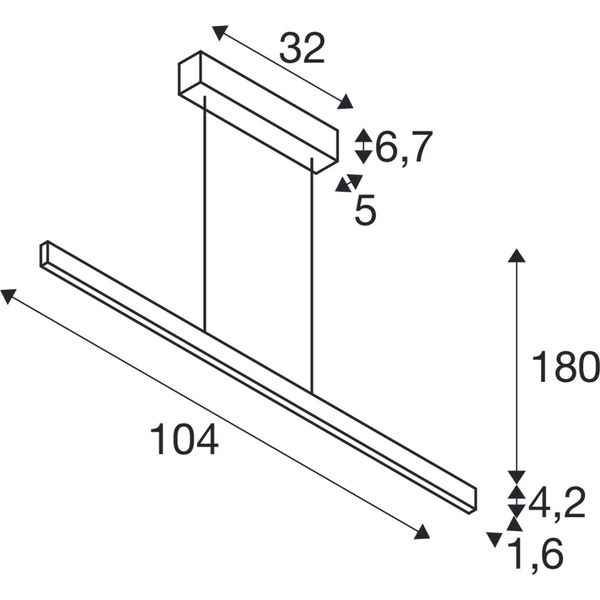 ONE LINEAR 100 24W 1250/1950lm ?90 230V 2,7/3K black image 1