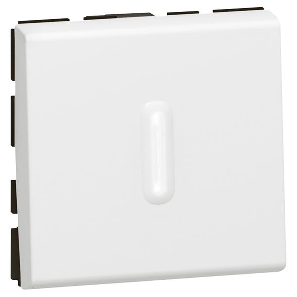 2-way switch Mosaic-whith LED indicator-20 AX-250 V~-2 modules-2 pole-white image 2
