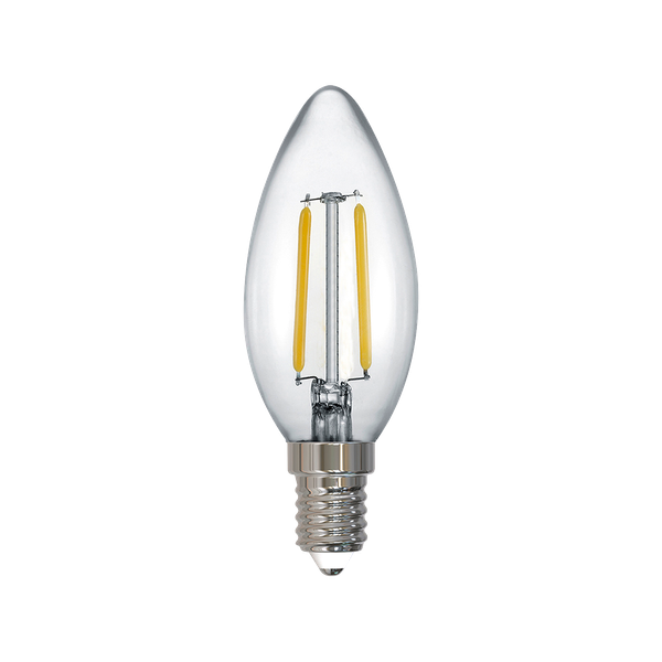 Bulb LED E14 filament candle 2W 250 lm 2700K image 1