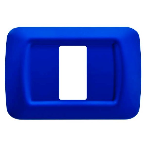 TOP SYSTEM PLATE - IN TECHNOPOLYMER GLOSS FINISHING - 1 GANG - JAZZ BLUE - SYSTEM image 2