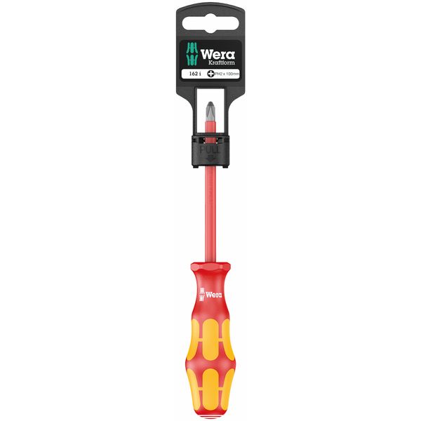 162 i PH SB VDE Insulated screwdriver for Phillips screws PH2x100mm 100012 Wera image 3