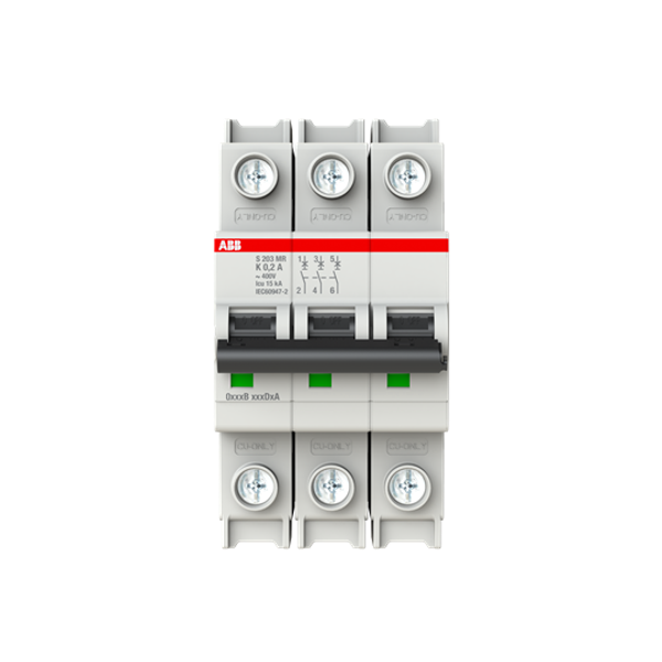 S203MR-K0.2 Miniature Circuit Breaker - 3P - K - 0.2 A image 2