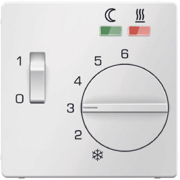 Cen. plate f.thermostat f.+rflr. heat., pivoted, setting knob,Q.1/Q.3, image 1