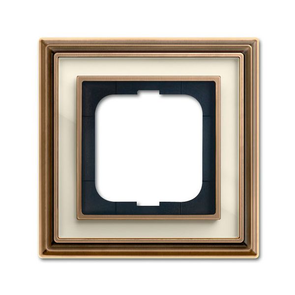 1721-848 Cover Frame Busch-dynasty® antique brass ivory white image 1