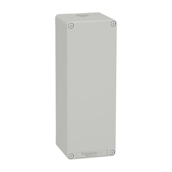 Harmony XAP, XB2 SL, Empty control station, zinc alloy, grey, M25, undrilled, 80 x 220 x 77 image 1