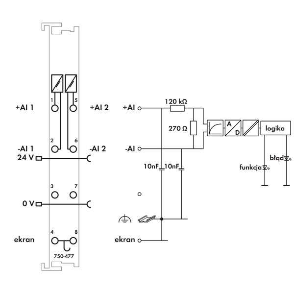 2-channel analog input 0 … 10 V AC/DC Differential input light gray image 5