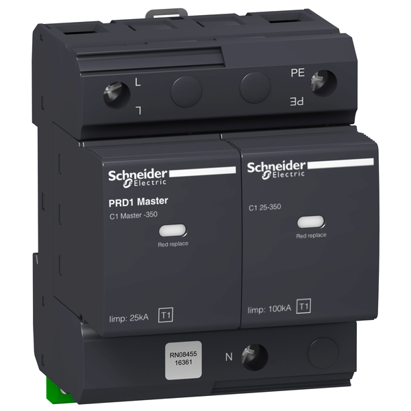 PRD1 Master modular surge arrester - 1 pole + N - 350V - with remote transfer image 3