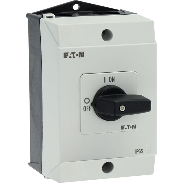 On-Off switch, T0, 20 A, surface mounting, 2 contact unit(s), 3 pole, with black thumb grip and front plate image 32