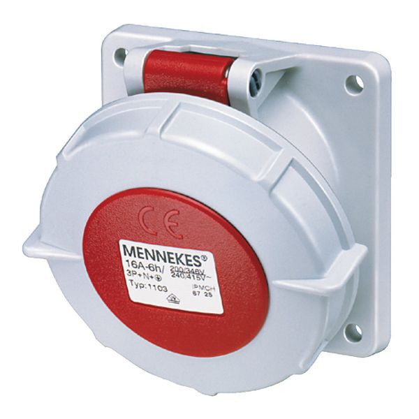 Mennekes Panel mounted recept., 32A4p6h400V, IP67 3581 image 1