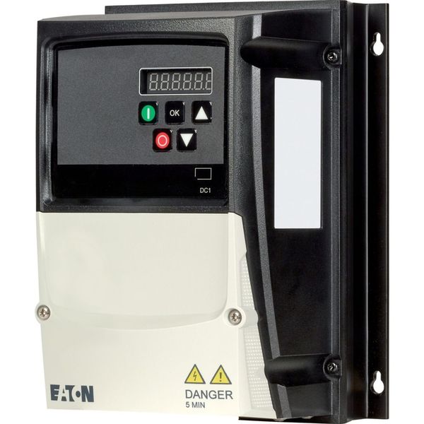 Variable frequency drive, 230 V AC, 1-phase, 4.3 A, 0.37 kW, IP66/NEMA 4X, Radio interference suppression filter, 7-digital display assembly, Addition image 8