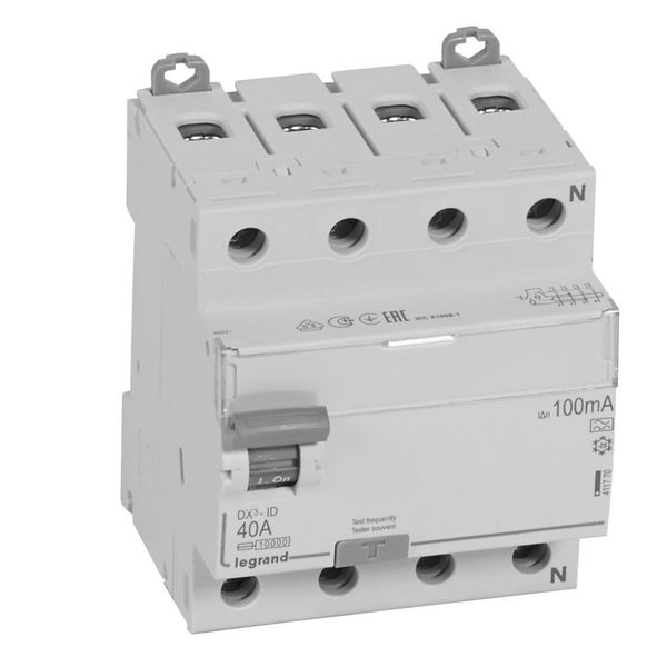 RCD DX³-ID - 4P - 400 V~ neutral right hand side - 40 A - 100 mA - A type image 1