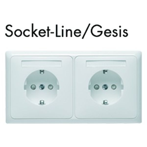Socketline Flex Geräte-Kombination,erh. Berührungsschutz, weiß, Gesis image 1