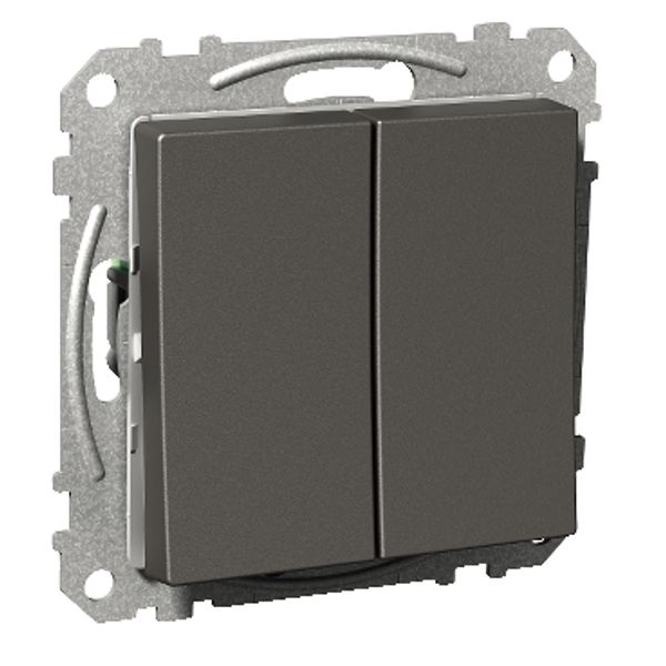 Exxact rocker switch 2-circuits screwless anthracite image 2