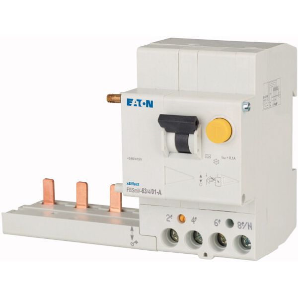 Residual-current circuit breaker trip block for FAZ, 63A, 4p, 100mA, type A image 3