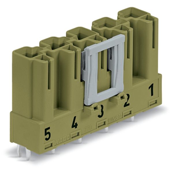 Plug for PCBs straight 5-pole light green image 1