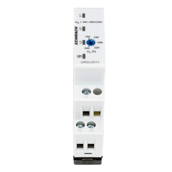 Voltage monitoring relay 3-phase, adjustable 160-240V, 1CO image 1