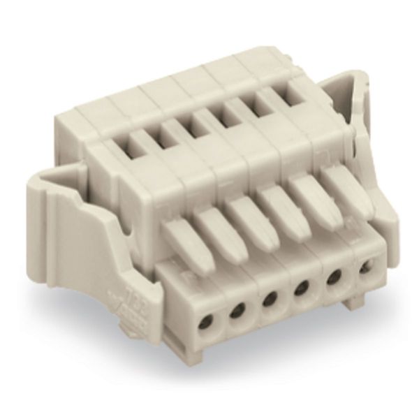 1-conductor female connector CAGE CLAMP® 0.5 mm² light gray image 1