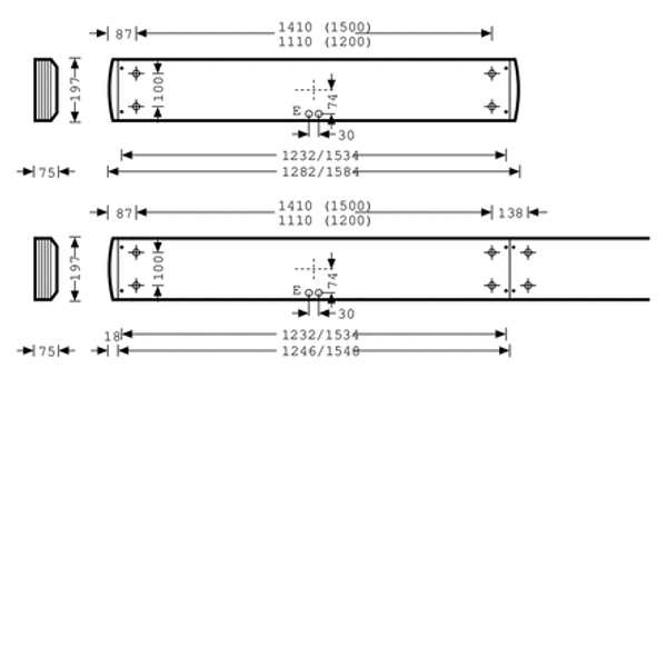 Surface-mounted luminaire Atirion Reflector White ET 40W 4900lm asymmetric Wide (AW) IK02 3 SDCM image 1