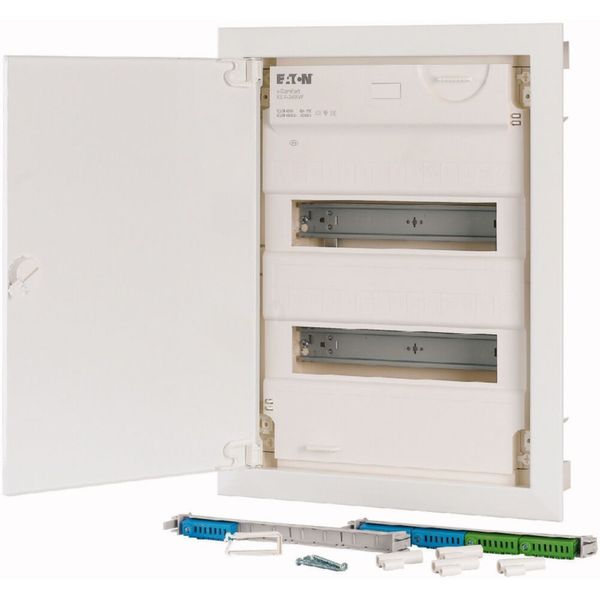 Hollow wall compact distribution board, 2-rows, flush sheet steel door image 10