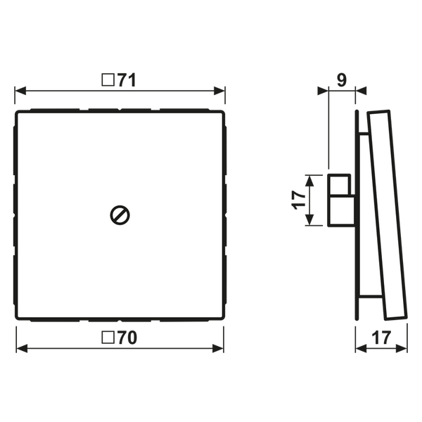 Cable outlet w.centre plate and insert LS990ALG image 7