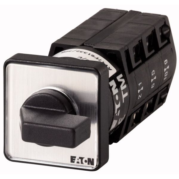 Reversing switches, TM, 10 A, flush mounting, 3 contact unit(s), Contacts: 5, 30 °, momentary, With 0 (Off) position, 1>0 image 1